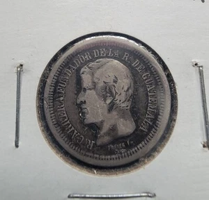 Guatemala 1868 1 Real Silver Coin + VF + MINTAGE 335K ๐ฌ๐น โ
๏ธ - Picture 1 of 2