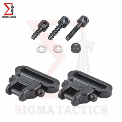 SIGMA TACTICS 300lbs QD Rifle Sling Swivel Studs Bolt Quick 1-1/4" Detach Machine Screw & Base