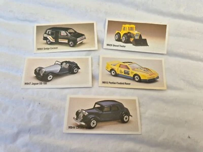 Vintage Matchbox Set Di 5 Superfast MB Collezionisti Carte come Nella Foto - Immagine 1 di 2