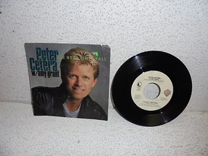 Peter Cetera The Next Time I Fall 45 RPM Record w/ Picture Sleeve RARE - Picture 1 of 2