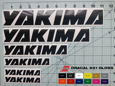 ORACAL Yakima Logo Decal Sticker 7" 9.5" 11" Roof Rack Load Bar Bike Fairing Carrier