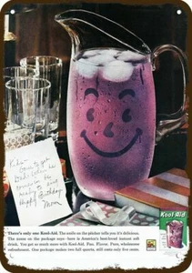 1960 KOOL-AID Purple Smile Pitcher Vintage-Look *DECORATIVE REPLICA METAL SIGN* - Picture 1 of 1