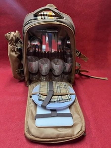 Apollo Walker Picknick Rucksack Tasche für 4 Personen mit Kühlfach Weintasche - Bild 1 von 8