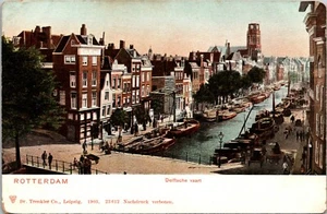 Delfter Kanal Rotterdam Deutschland Postkarte Dr Trenkler Co UND UNP - Bild 1 von 2