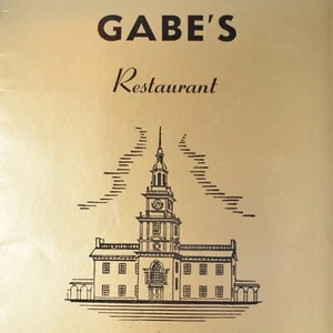 1970s Gabe's Restaurant Menu 714 Chestnut Street Philadelphia Pennsylvania - Picture 1 of 4