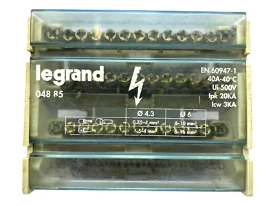 Legrand 048 85 04885 40A Three Phase Terminal Block Monbloc Modular Distribution - Image 1 of 4