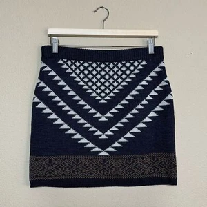 Maurices skirt women medium knit mini no liner pencil style tribal grey - Picture 1 of 7