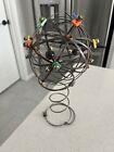 Metal Wire Open Design Round Sphere Art Decor Accent Sculpture 10" Tall