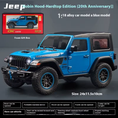 1:18 Jeep Wrangler Rubicon Alloy Metal Diecast Model Car Sound & Light Collect  - Image 1 of 4