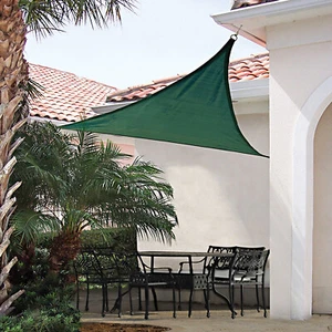 2-28 ft triángulo equilátero verde sombrilla vela piscina patio toldo dosel - Imagen 1 de 6