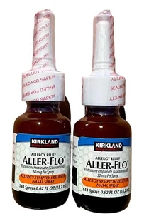 2 Bottles Kirkland Fluticasone Propionate Nasal Spray 50mcg Allergy Relief 06/25 - Picture 1 of 7