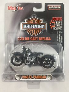 Maisto Harley Davidson black 1948 FL Panhead Die Cast Replica 1:24 diecast metal