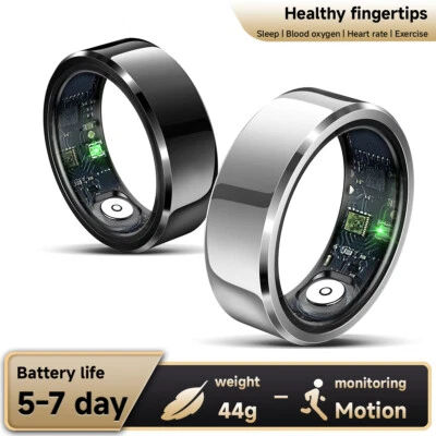 Smart Ring Health Tracker, IP68 Waterproof Monitor for Heart Rate & Fitness - Image 1 of 4