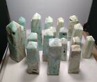 High Grade Blue And Green Skeletal Aragonite Towers 19 Piece