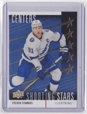 2019-20 UD SERIES 1 SHOOTING STARS CENTER INSERT STEVEN STAMKOS #SSC-6 LIGHTNING - Image 1 of 2