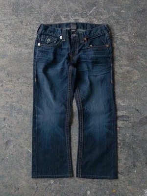 True Religion Billy Super T Jeans 34 Made in USA Contrast Stitch Y2K Bootcut Men - Image 1 of 4