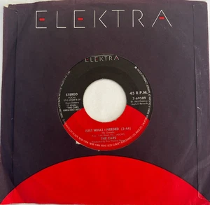The Cars - Just What I Needed / Tonight She Comes 7" Elektra 45 rpm - 1985 NM - Picture 1 of 3