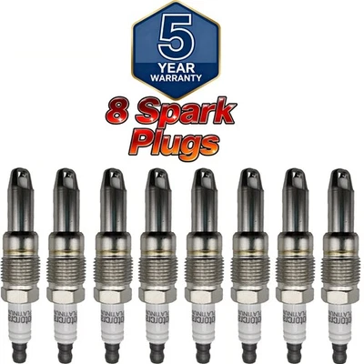 Set of 8 Spark Plugs Motorcraft SP546 Ford 5.4L 3V - Ford Updated Design PZH14F - Image 1 of 4