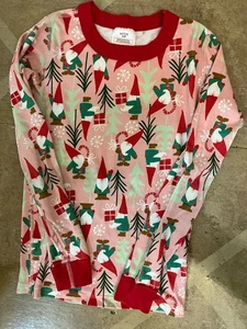 Hanna Andersson Mädchen Weihnachtswichtel Pyjama Oberteil - Bild 1 von 3
