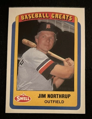 1990 Swell Baseball Greats Jim Northrup Card #78 Tigers Expos Orioles OF VG O/C - Image 1 of 2