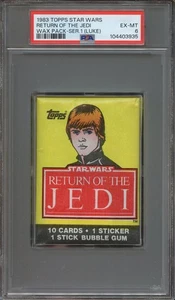 1983 Topps Star Wars Return of the Jedi Series 1 Unopened Wax Pack Luke PSA 6 - Picture 1 of 2