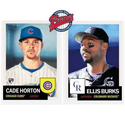 Topps MLB Living Set Paquete de 2 Cartas 882-883 Ellis Burke Cade Horton RC Preventa Foto 1 de 3