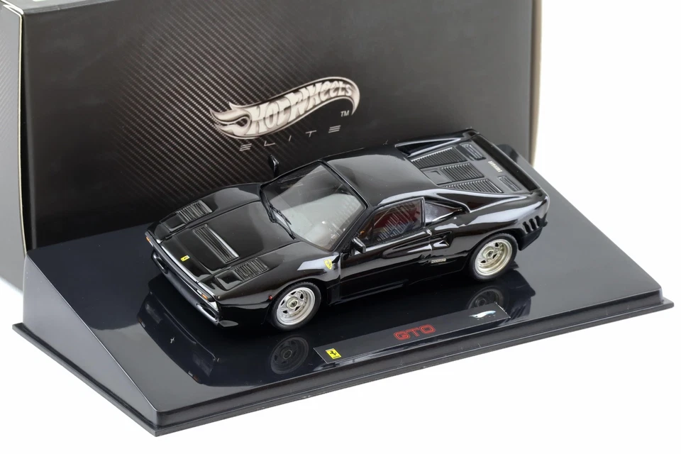 1:43 Hot Wheels Elite Ferrari 288 GTO Coupé Noir 1984 - Photo 1/3