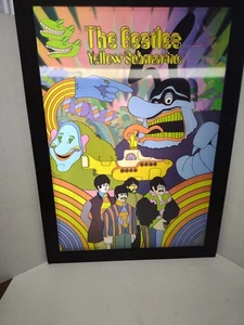 Beatles Yellow Submarine Framed Poster Lenticular 3D 29"x21" Psychedelic 2009 - Picture 1 of 5