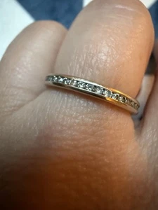 Lovely 18 Ct White Gold Full Eternity Diamond Band Channel Set - Picture 1 of 6