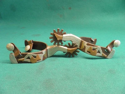 NICE PAIR OF WESTERN COWBOY SPURS - Image 1 of 4
