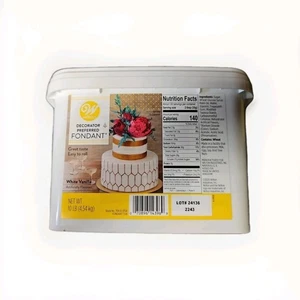 Wilton Decorator Preferred Premade White Fondant, Vanilla Flavored, 10 lb. - Picture 1 of 5
