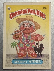 Topps Garbage Pail Kids 1985 serie 2 #78b antigua Annie espalda brillante en muy buena condición - Imagen 1 de 2