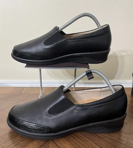 Finn Comfort Tallinn Gr. 40 / 9 Weite Schwarz Leder Schuhe Halbschuhe Slipper Germany - Bild 1 von 9