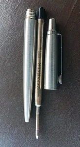 Parker Classic Stainless Steel Ballpoint Pen Made In UK Empy Needs  Ink - Picture 1 of 6