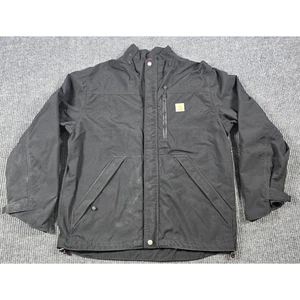 Carhartt Jacket Mens Medium Black Storm Defender Shoreline Coat J162-001 - Picture 1 of 14
