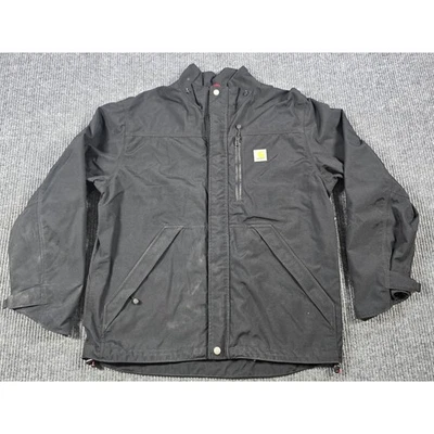 Carhartt Jacket Mens Medium Black Storm Defender Shoreline Coat J162-001 - Image 1 of 4
