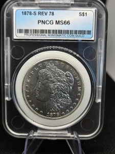 1878-S Morgan Silver Dollar – REV78 – PNCG MS66 – Vault Stored Ultra Gem – First - Picture 1 of 2
