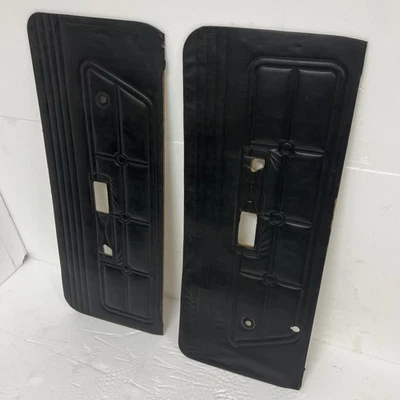 1971 1972 1973 Mustang Standard Door Panels - DS & PS PAIR - Black - Imagem 1 de 4