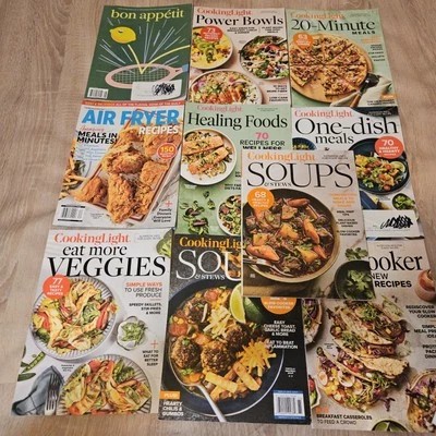 Lot Of 10 Cooking Light Bon Appetit Centennial Kitchen Magazines Recipes  Foto 1 de 4
