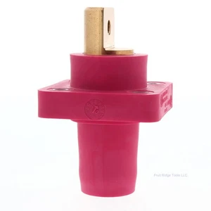 Joy Cooper 16 Series Female Red Single Hole Buss Bar Panel Mount E1016-1727B - Picture 1 of 5