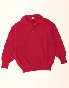 FILA Mens Polo Neck Jumper Sweater IT 50 Medium Pink AO10 - Picture 1 of 3
