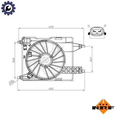 FAN ENGINE COOLING 47966 FOR K9K722/728/729/732/802/804/806/724/734/800 1.5L - Image 1 of 4