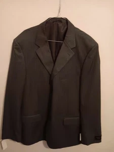 Blazer Van Huesen, uomo taglia 44R, grigio gessato, monopetto, nuovo con etichette $265 - Foto 1 di 9
