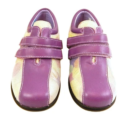 DE OSU/FARO -Spain - Girls Purple Leather Sneakers -Shoes - European 25 - Size 8 - Image 1 of 4