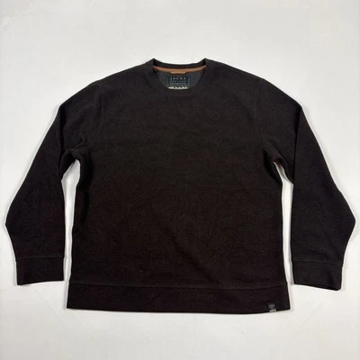 Jachs New York Men's Crew Neck Long Sleeve Brown Fleece Thick Sweater Xlarge XL - Image 1 of 3