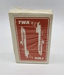 SEALED Vintage TWA Trans World Airlines Playing Cards Deck Unused - Picture 1 of 3