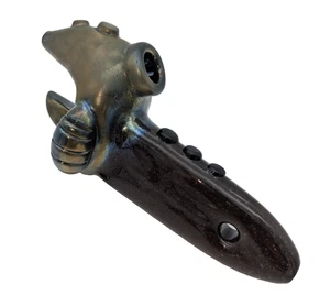 Handpfeife berauschende Glasschale Tabak Rauchen - Halbmondschlüssel Silber (MADE IN USA) - Bild 1 von 13