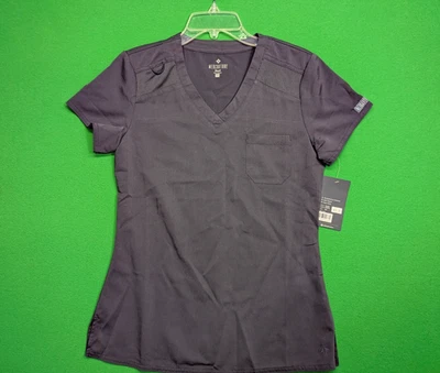 NWT Medcouture Scrub Shirt Women’s XS Soft Touch Performance Gray Nurse Top - Image 1 of 4