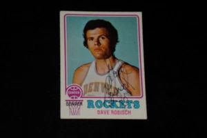 DAVE ROBISCH 1973-74 TOPPS SIGNED AUTOGRAMMKARTE #199 ROCKETS - Bild 1 von 1