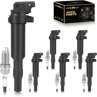6× Ignition Coils & Spark Plugs UF592 for BMW 128i 2008-2010 L6 3.0L 328i xDrive Foto 1 de 4